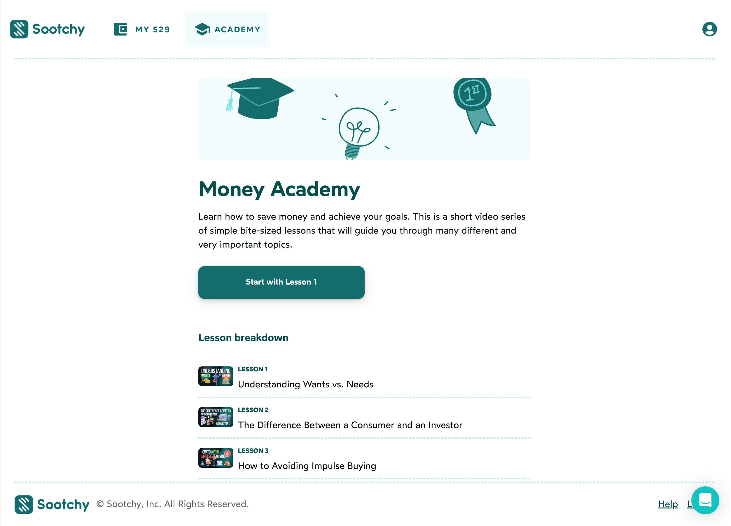 An image of the app.sootchy.com project.